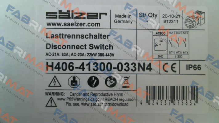 H406-41300-033N4 Salzer