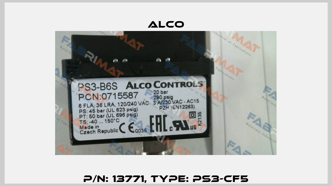 P/N: 13771, Type: PS3-CF5 Alco