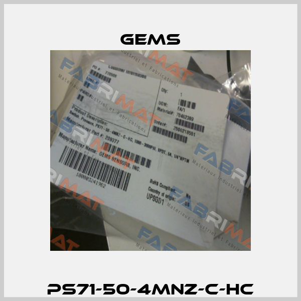 PS71-50-4MNZ-C-HC Gems