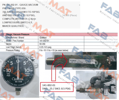 141-002-01 Qualitrol