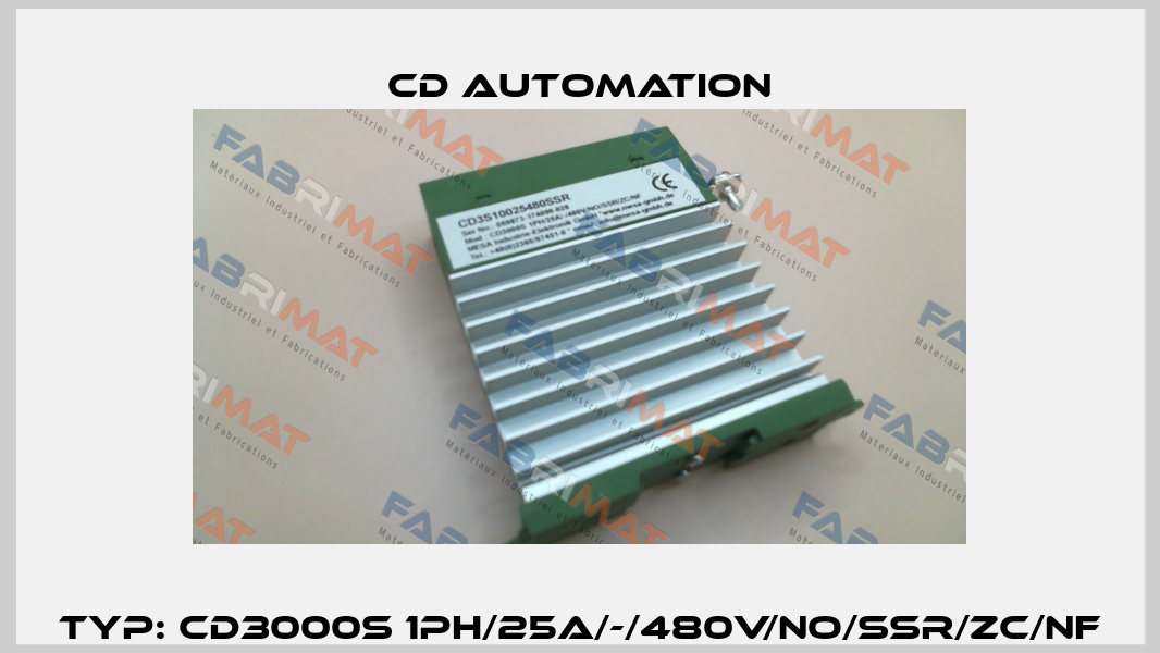 Typ: CD3000S 1PH/25A/-/480V/NO/SSR/ZC/NF CD AUTOMATION