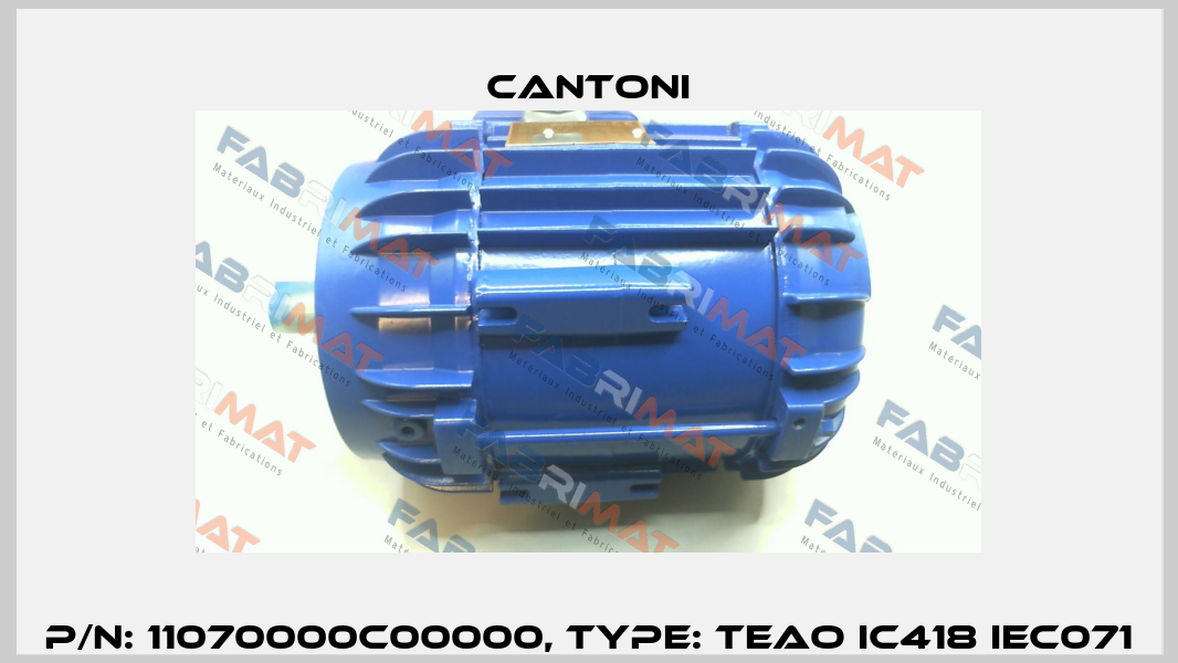 P/N: 11070000C00000, Type: TEAO IC418 IEC071 Cantoni
