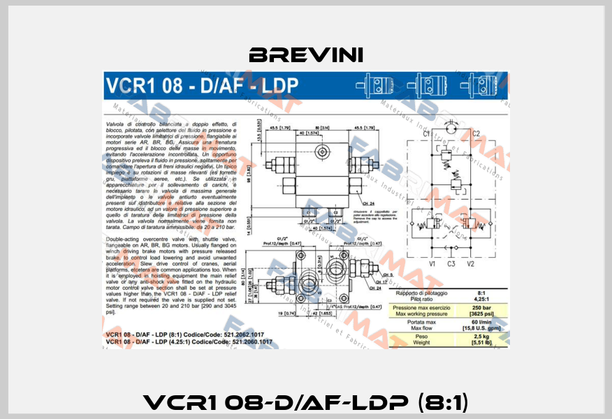 VCR1 08-D/AF-LDP (8:1) Brevini