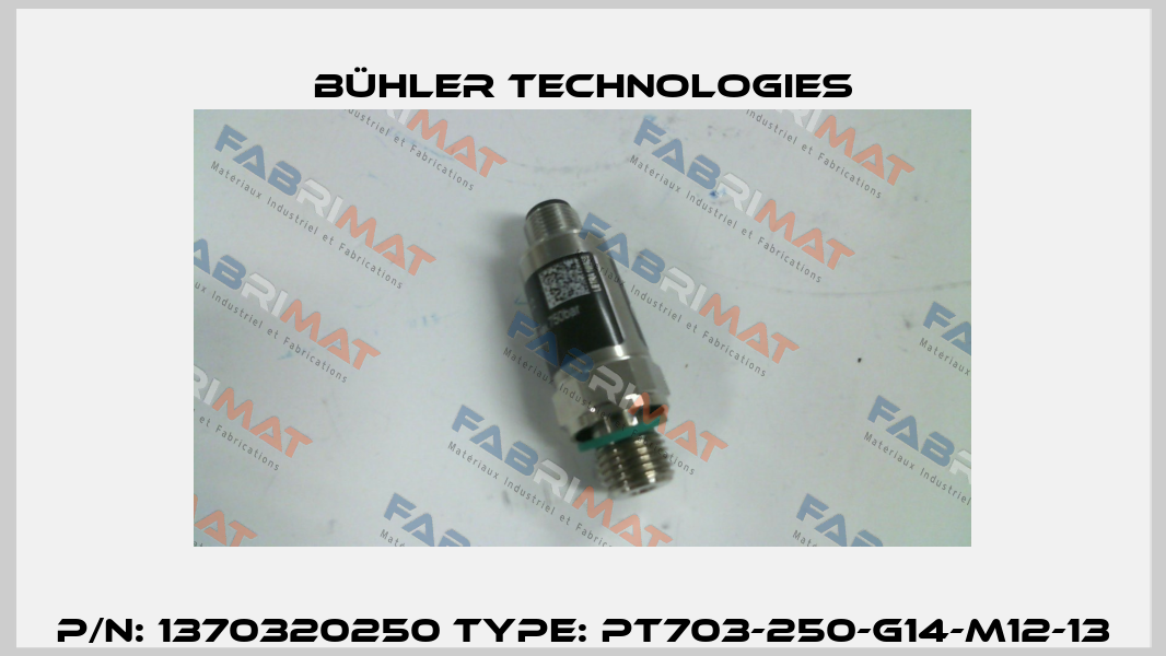 P/N: 1370320250 Type: PT703-250-G14-M12-13 Bühler Technologies