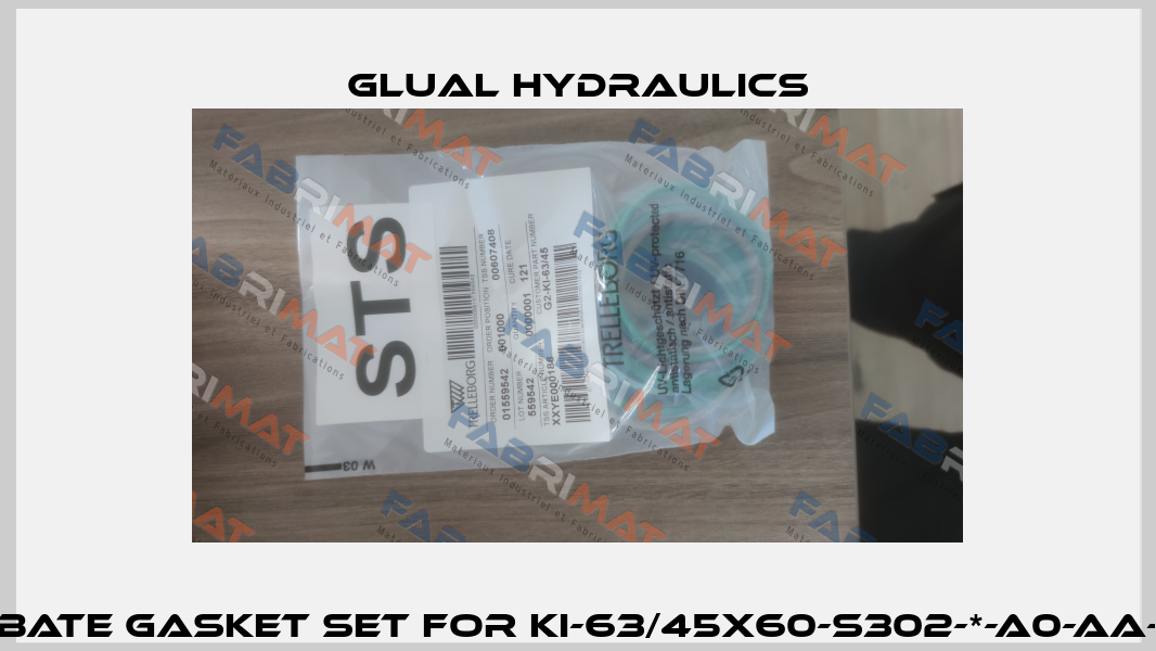 Rebate gasket set for KI-63/45x60-S302-*-A0-AA-20 Glual Hydraulics