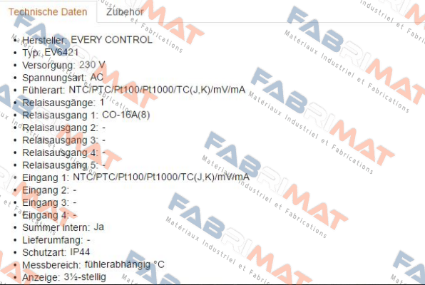 Typ EV6421 230V  EVCO - Every Control