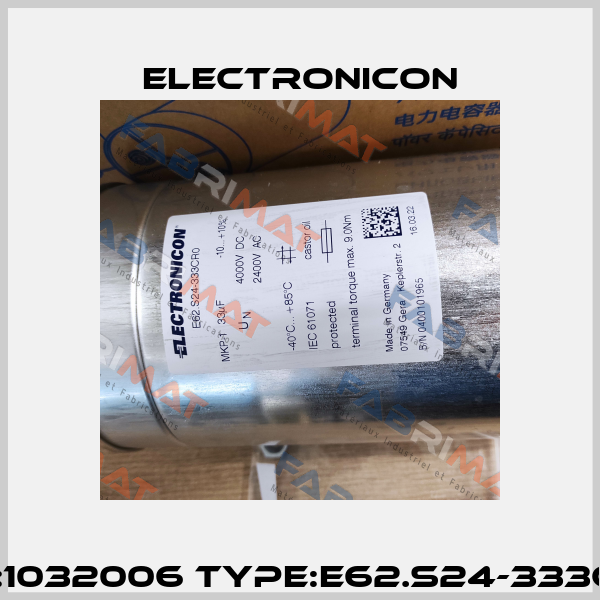 P/N:1032006 Type:E62.S24-333CR0 Electronicon