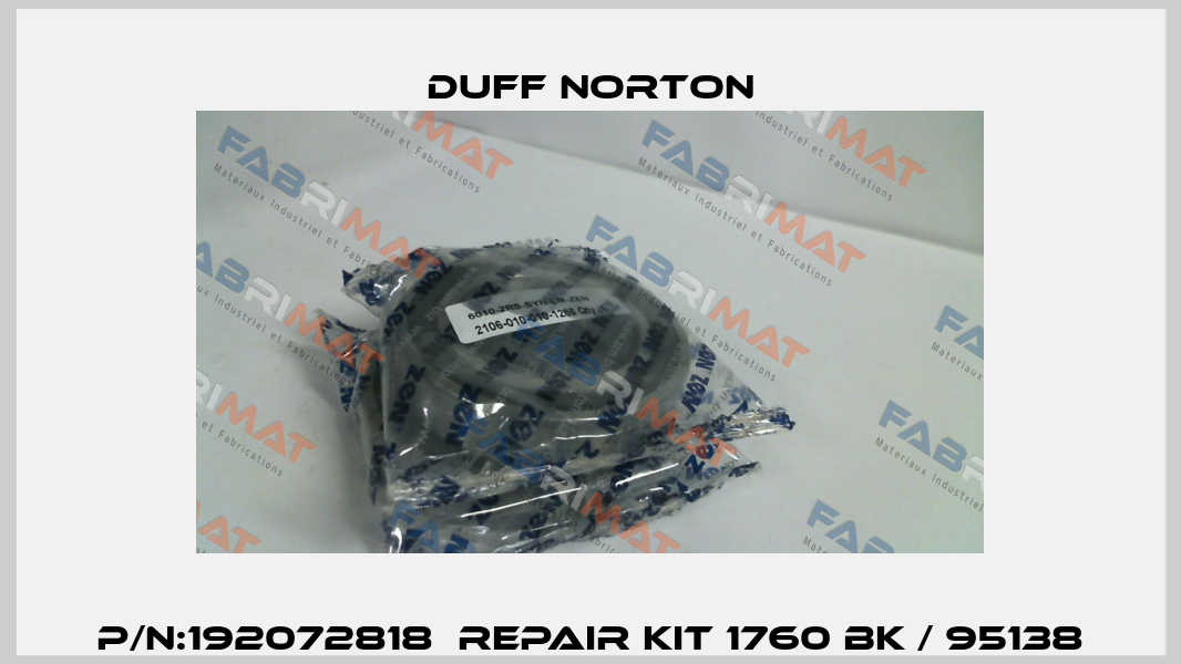 P/N:192072818  Repair Kit 1760 BK / 95138 Duff Norton