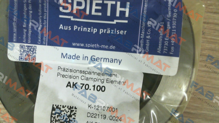 K-12107001 / AK 70.100 Spieth
