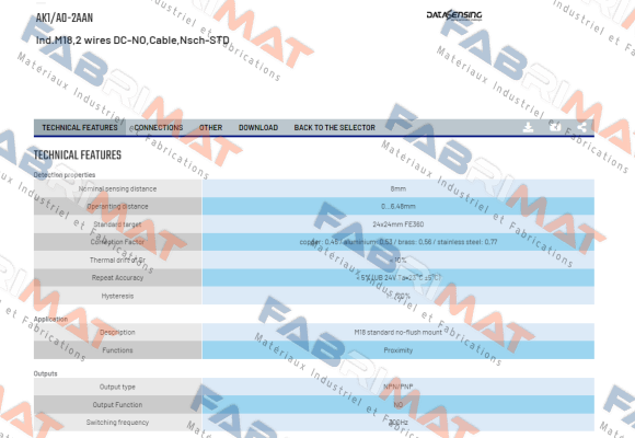 AK1/A0-2AAN Micro Detectors / Diell (now Datasensing)