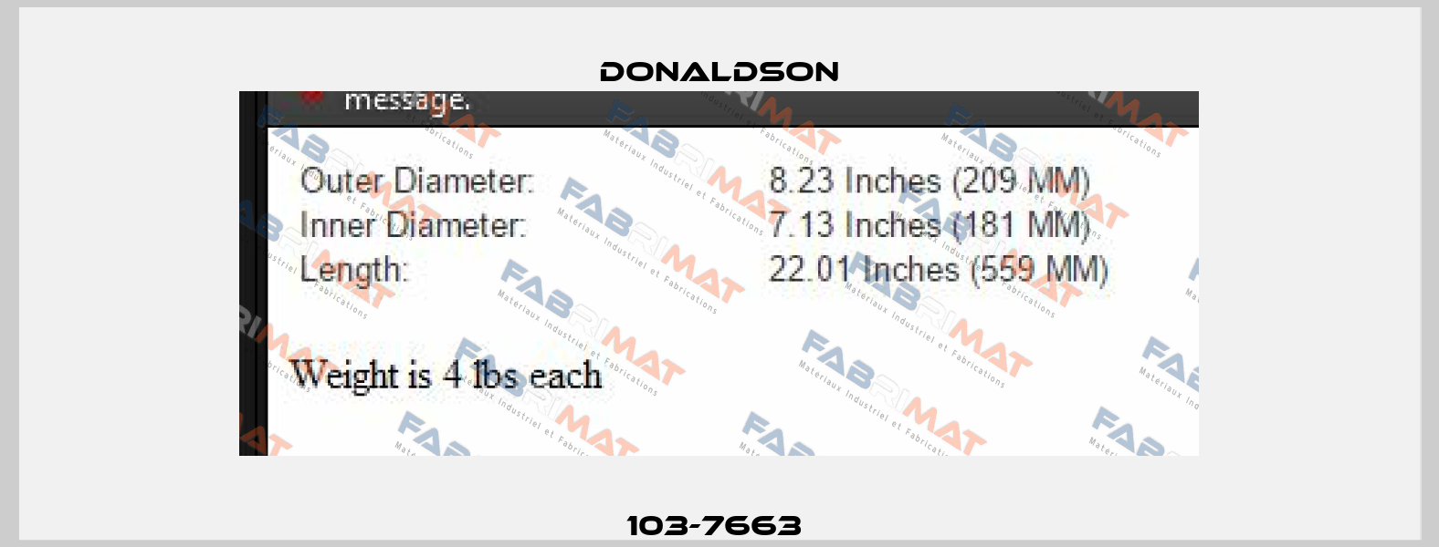 103-7663  Donaldson