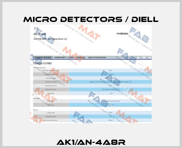 AK1/AN-4A8R Micro Detectors / Diell