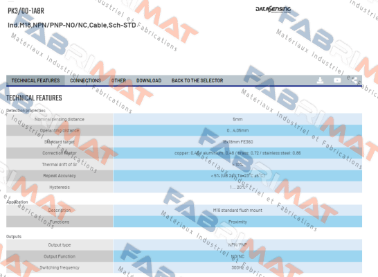 PK3/00-1A8R Micro Detectors / Diell (now Datasensing)