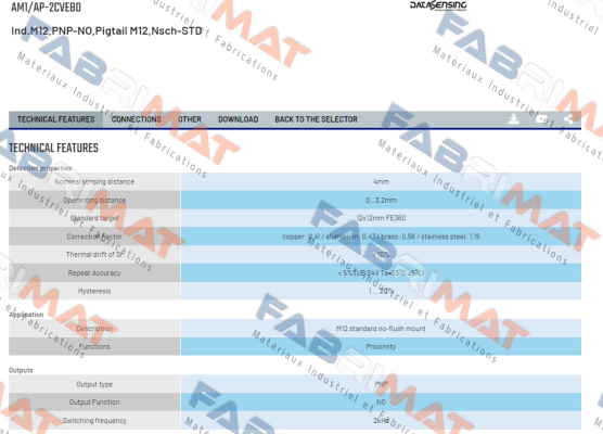 AM1/AP-2CVE80 Micro Detectors / Diell (now Datasensing)