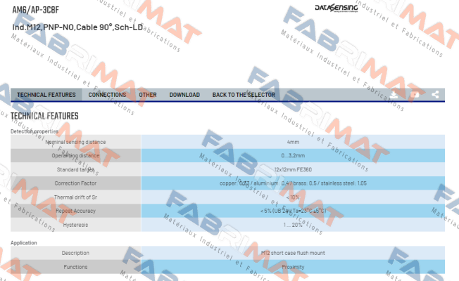 AM6/AP-3C8F Micro Detectors / Diell (now Datasensing)