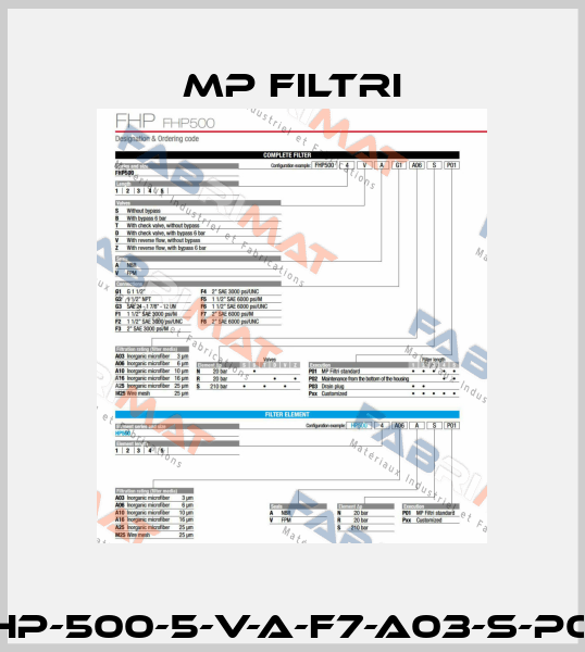 FHP-500-5-V-A-F7-A03-S-P02 MP Filtri