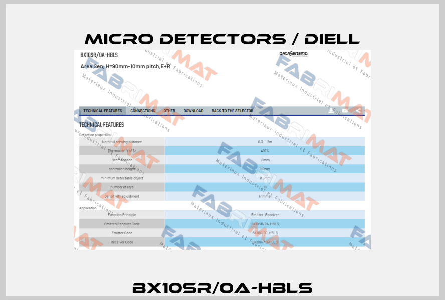 BX10SR/0A-HBLS Micro Detectors / Diell