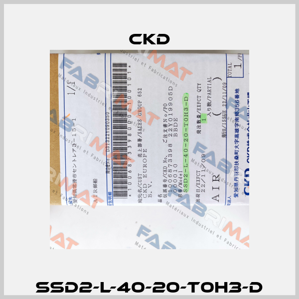 SSD2-L-40-20-T0H3-D Ckd