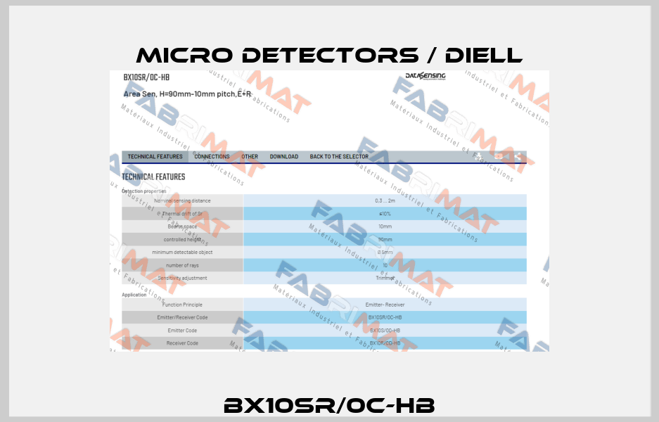BX10SR/0C-HB Micro Detectors / Diell