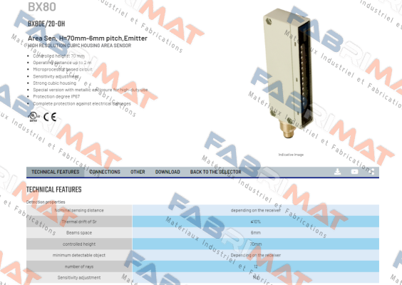 BX80E/20-0H Micro Detectors / Diell