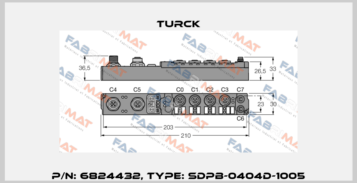 p/n: 6824432, Type: SDPB-0404D-1005 Turck