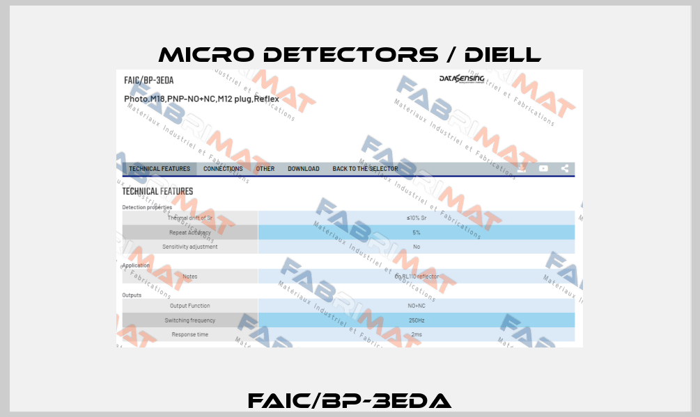 FAIC/BP-3EDA Micro Detectors / Diell