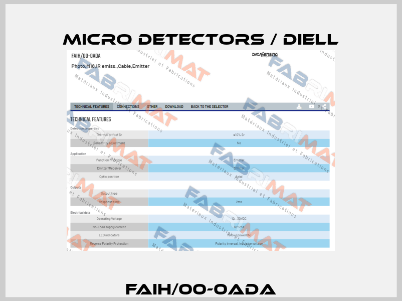 FAIH/00-0ADA Micro Detectors / Diell