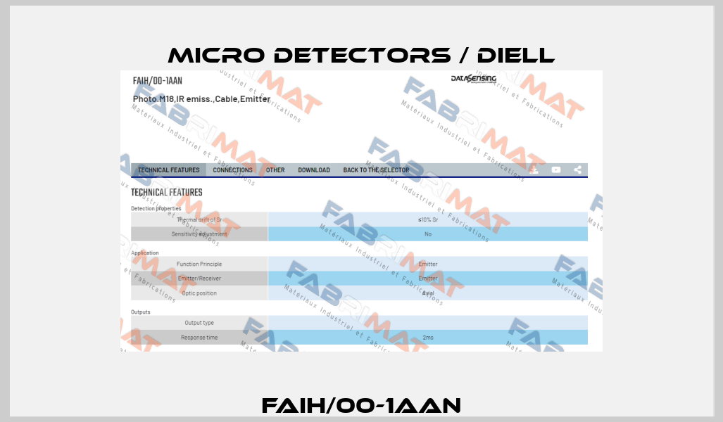 FAIH/00-1AAN Micro Detectors / Diell