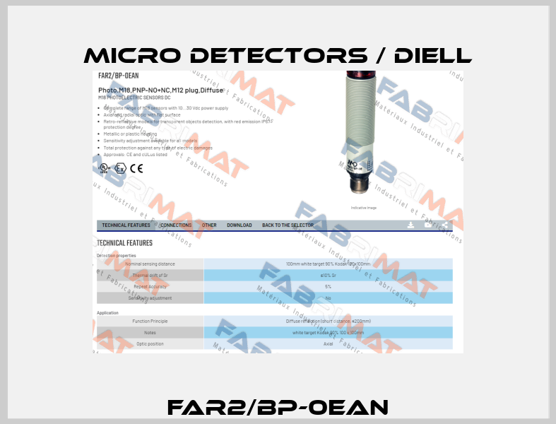 FAR2/BP-0EAN Micro Detectors / Diell