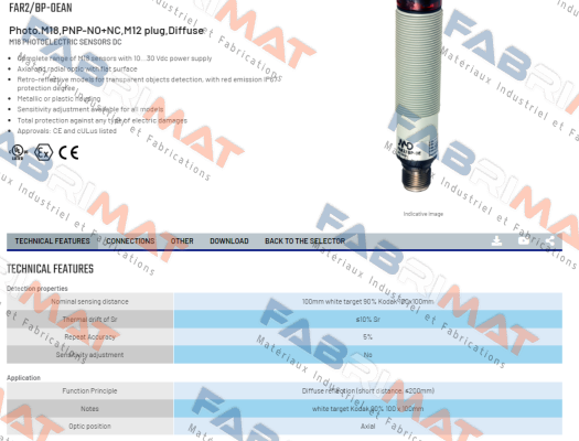 FAR2/BP-0EAN Micro Detectors / Diell