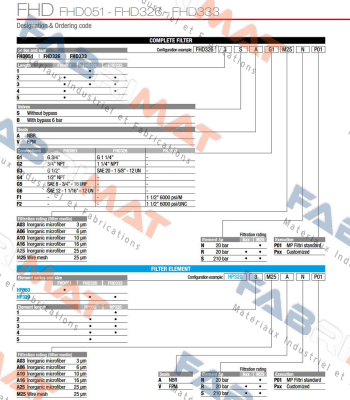 FHD-051-2-B-A-G3-A06-R-P01 MP Filtri