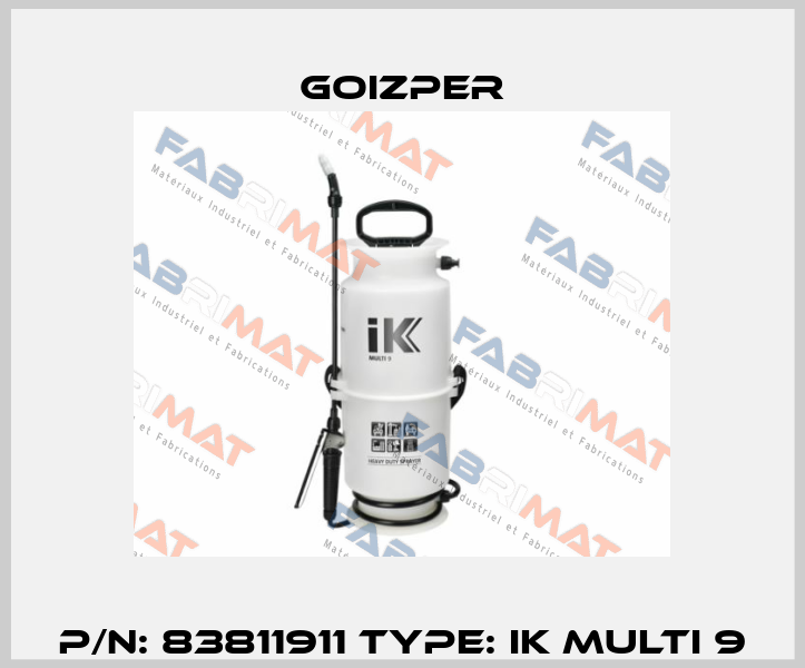 P/N: 83811911 Type: IK Multi 9 Goizper
