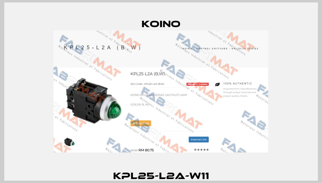 KPL25-L2A-W11 Koino