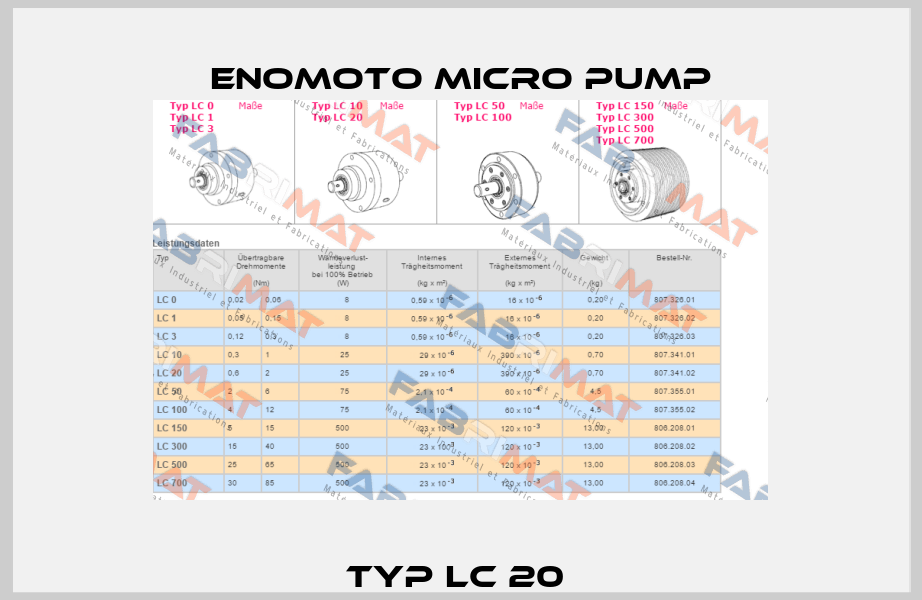 Typ LC 20  Enomoto Micro Pump