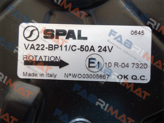 VA22BP11C50A SPAL