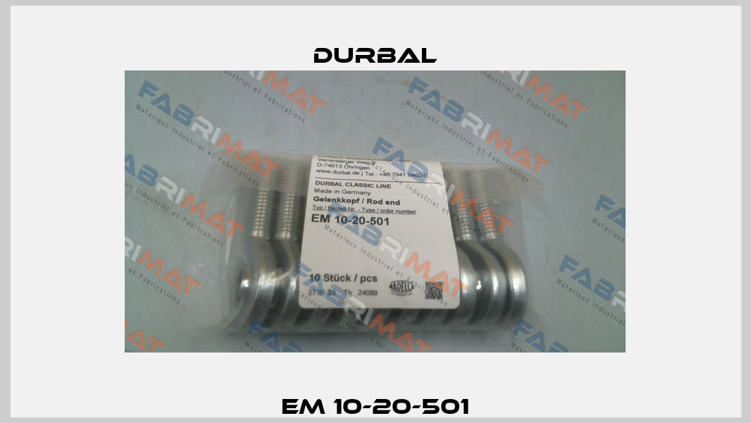 EM 10-20-501 Durbal