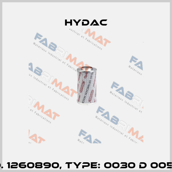 Mat No. 1260890, Type: 0030 D 005 BN4HC Hydac