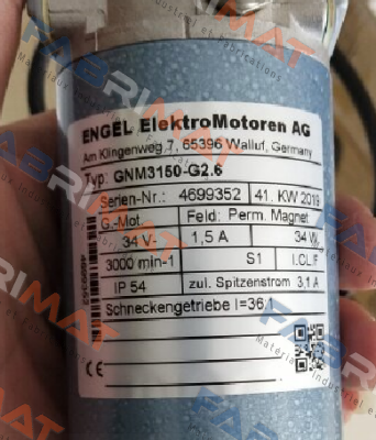 GNM3150−G2.6 Engel Motor