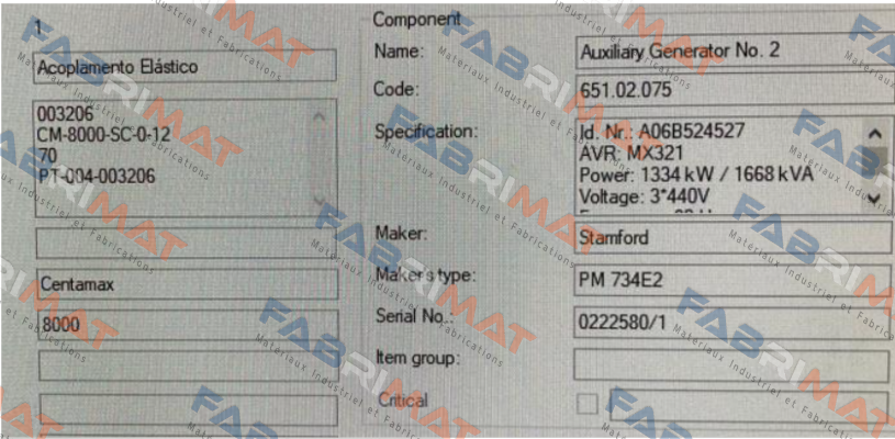 PN: 7600 / 004S-08000-GUEL-031891 CENTAMAX