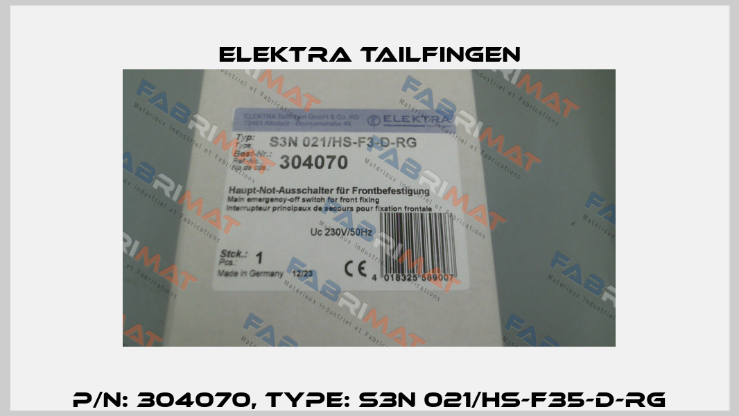 P/N: 304070, Type: S3N 021/HS-F35-D-RG Elektra Tailfingen