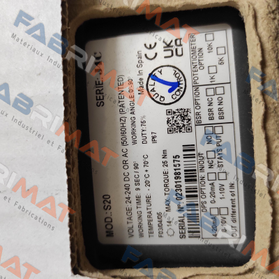 P/N: S4C010109, Type: J4C-S20 J+J Automation