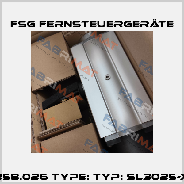 P/N: 5930Z50-258.026 Type: Typ: SL3025-X2/GS130/K/F-01 FSG Fernsteuergeräte