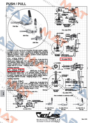 CL-250-TPC Carr Lane