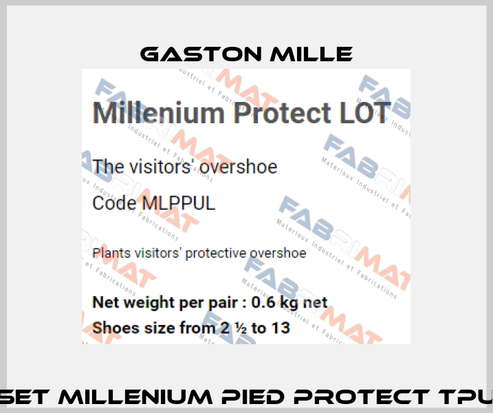 Set Millenium Pied Protect TPU Gaston Mille