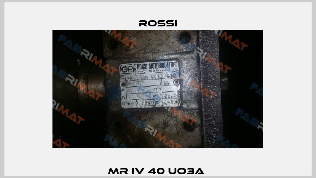 MR IV 40 UO3A  Rossi