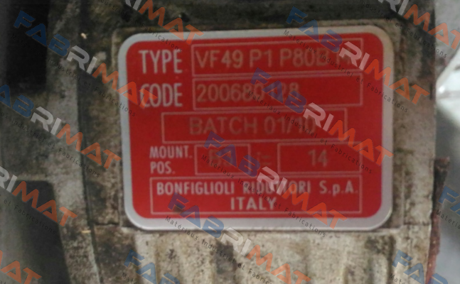 VF 49 P1 14 P80 B14 Bonfiglioli