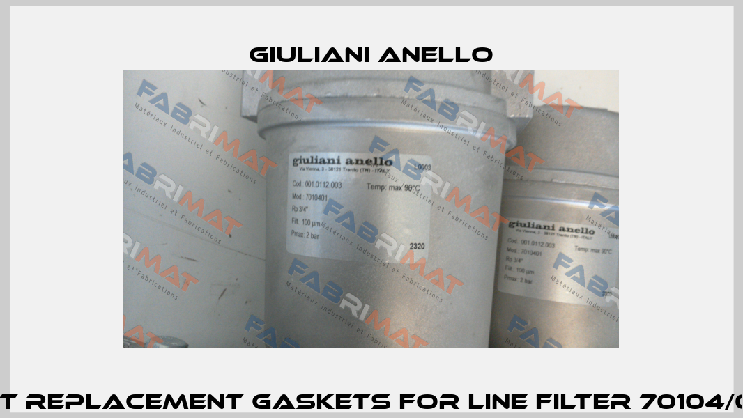 KIT REPLACEMENT GASKETS FOR LINE FILTER 70104/01; Giuliani Anello
