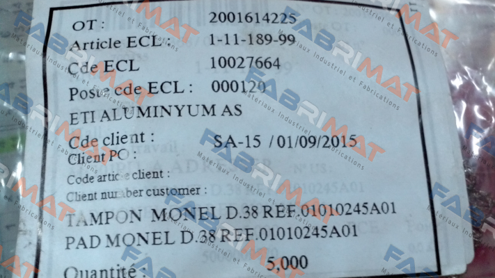 Article ECL:1-11-189-99 for M 400 L  MATTEI