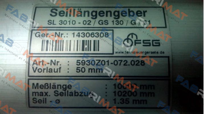 5930Z01-072.028 , SL3010-PK1023MII-GS130   FSG Fernsteuergeräte