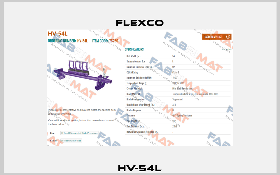 HV-54L Flexco